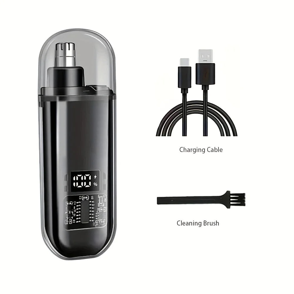 Electric Nose Hair Trimmer - Painless Precision Grooming for Nose, Ear & Eyebrows