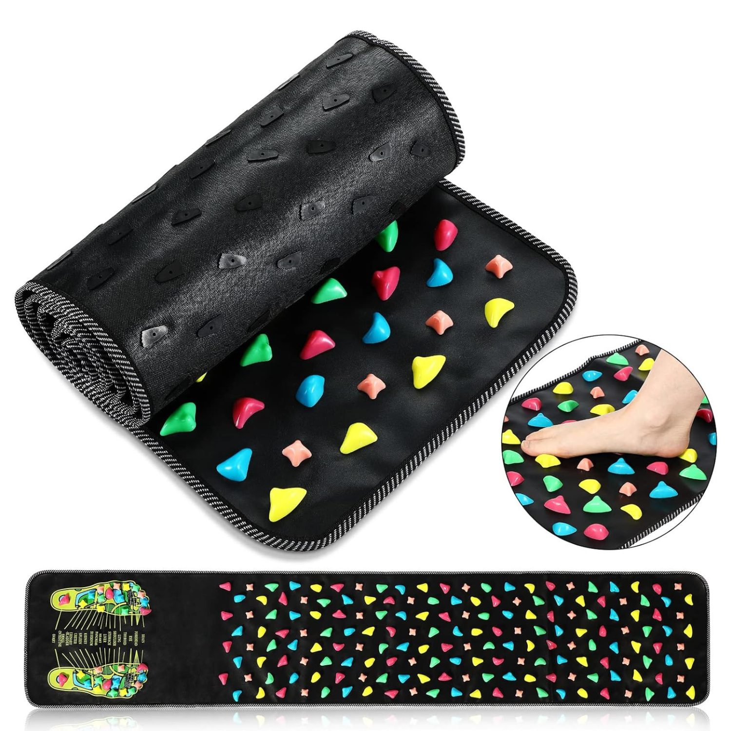 Reflexology Acupressure Foot Massage Mat - Natural Pain Relief & Relaxation