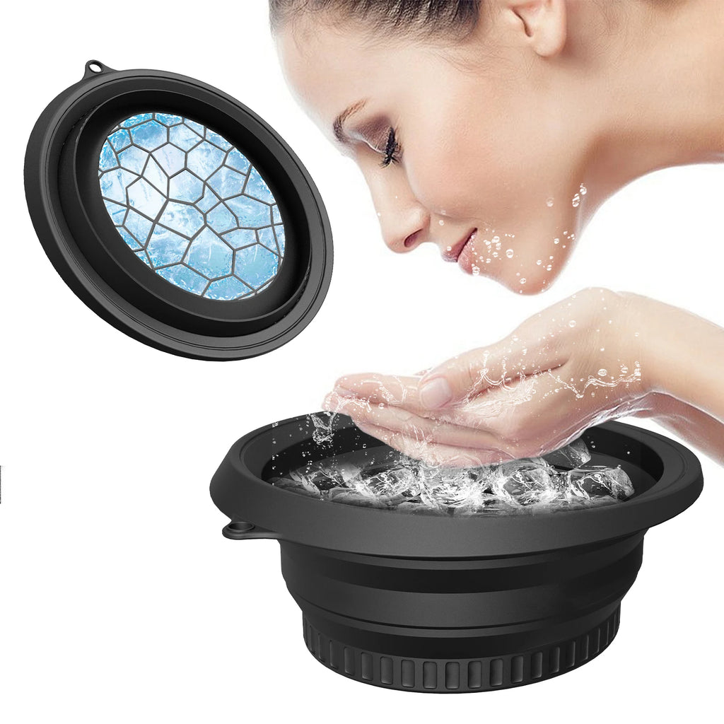 Collapsible Facial Ice Bath Bowl - Cold Therapy for Face & Skin Care