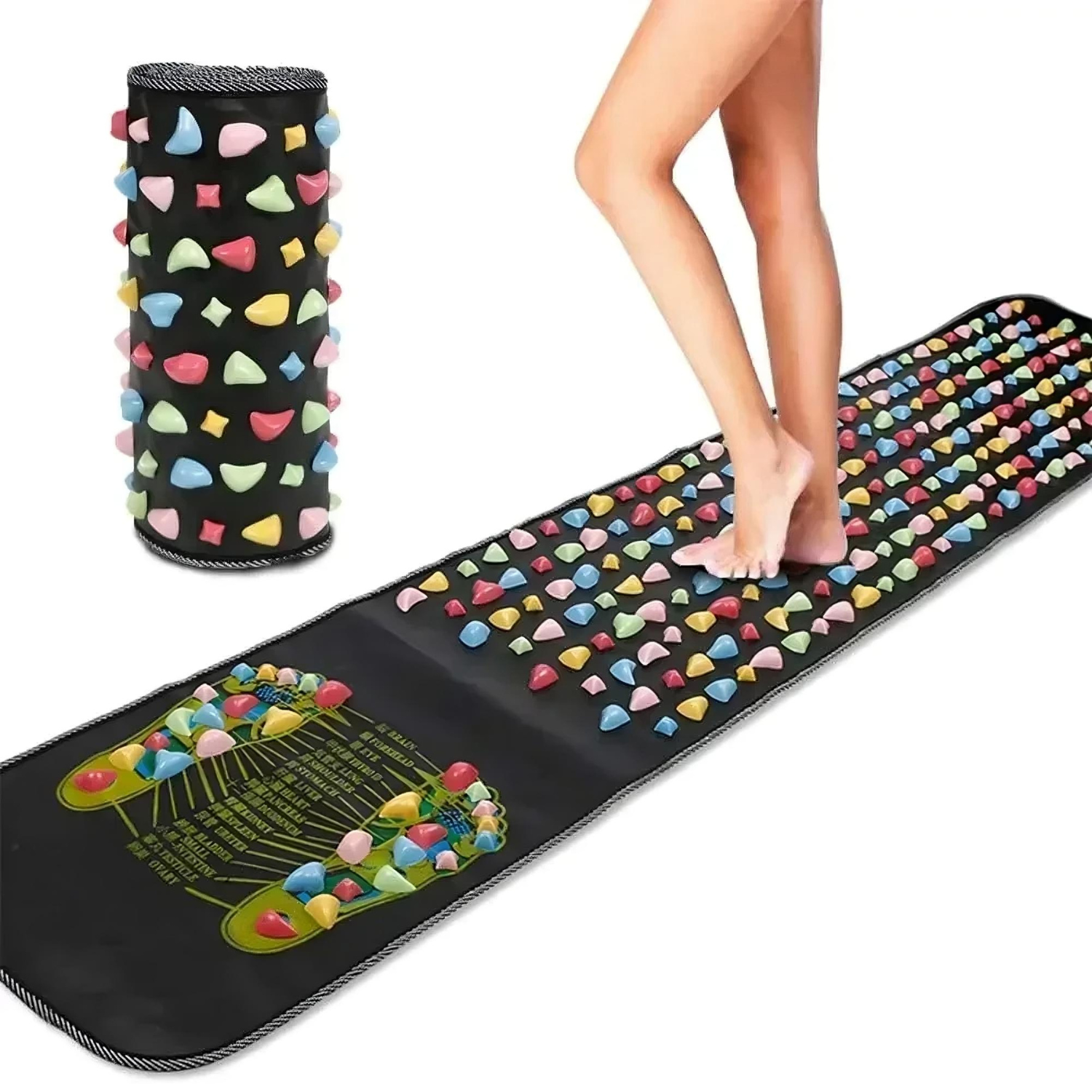Reflexology Acupressure Foot Massage Mat - Natural Pain Relief & Relaxation