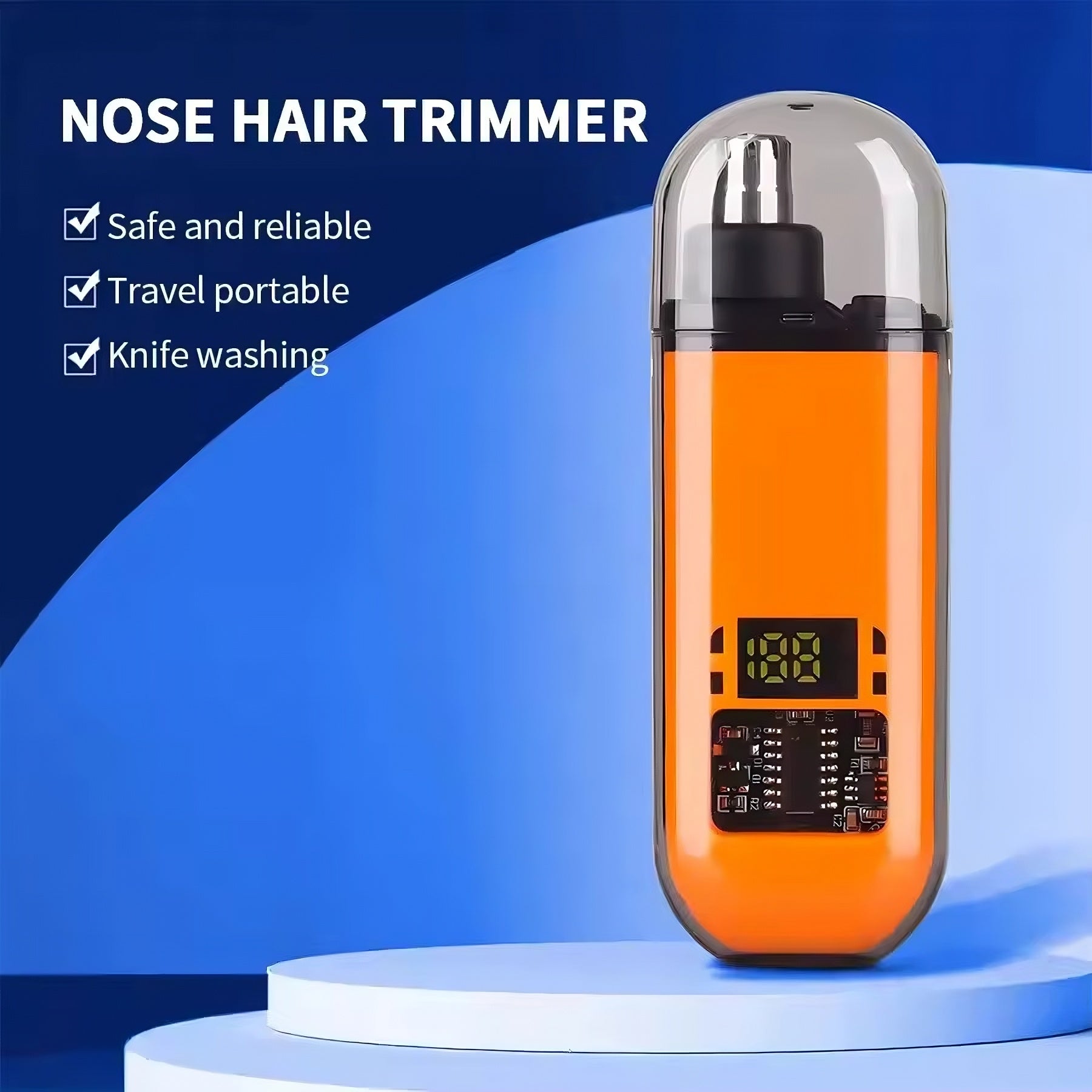 Electric Nose Hair Trimmer - Painless Precision Grooming for Nose, Ear & Eyebrows