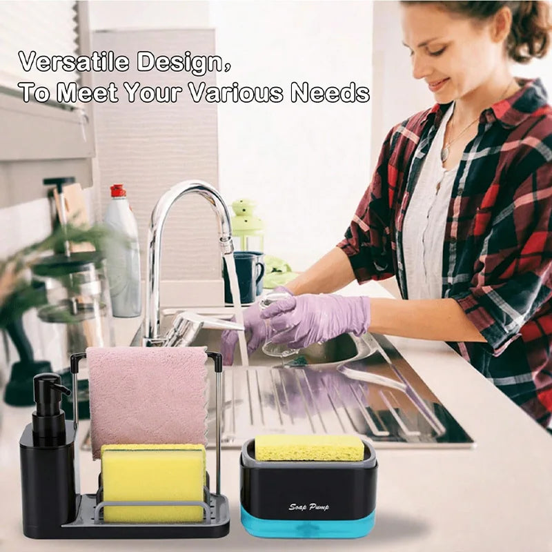5-in-1 Kitchen Soap Dispenser & Sink Organizer Set - All-in-One Caddy